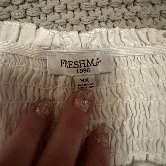 3X Freshman White Peasant top in perfect condition! - Picture 3 of 3